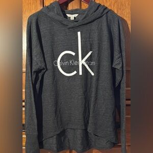 NWT Calvin Klein Jeans Pullover Lightweight Hoodie Relaxed Fit
